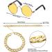 7-Piece Pet Sunglasses Gold Chain Costume Set for Cats and Dogs - Funny Cute Cat Glasses Retro Cosplay - Vivid Colors & Lovely Style - Buy Online on GoSupps.com