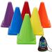 Cones Sports for Kids, Small Training Cones Set for Soccer Practice, 24 Pack 7 Inch Agility Field Cone Marker for Football Basketball Drills, Plastic Multi color Baseball Cone for Outdoor Indoor Games