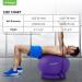 Trideer 65cm Purple Exercise Ball Chair with Base & Bands - Home Gym Workout & Back Pain Relief - Buy Online on GoSupps.com
