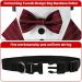 Mioyoow Adjustable Formal Dog Bandana Collar - Tuxedo Wedding Bib Scarf with Fly D-Ring for Small & Medium Dogs - Stylish Red Design - Buy Online on GoSupps.com