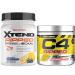 Cellucor C4 Ripped Pre Workout Powder + Fat Burner Cherry Limeade 30 Servings + Scivation Xtend Ripped BCAA Powder Blueberry Lemonade 30 Servings