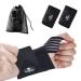 Wrist Wraps with Thumb Support 2 Pack Wrist Brace for Weightlifting Gymnastics Bodybuilding Cross Training Wrist Support for Men Women and Kids - Includes Free Mesh Carry Bag black