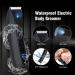Pretfy Men's Body Hair Trimmer - IPX7 Waterproof Electric Groomer for Pubic & Body, Rechargeable Groin, Beard Trimmer - Wet/Dry Use, LED Display - Black - Buy Online on GoSupps.com