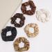 Satin Solid Color Scrunchies Elastic Hair Bands Women Girls Hair Accessories Ponytail Holder Silk Hair Tie Scrunchies(Light brown) - Buy Online on GoSupps.com