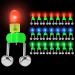 kailund 21Pcs Led Night Fishing Rod Bite Bait Alarm Light with Twin Bells Ring, Fishing Bite Alarm Indicator Fishing Bells Rod Clip Tip for Fishing - 3 Colors (7 Red|7 Green|7 Blue|)