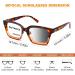 Amorays Oversize Square Vintage Reading Glasses for Men & Women - Anti Blue Light +2.00 Prescription - Black & Tortoiseshell - Buy Online on GoSupps.com