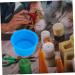 3pcs Melting Wax Bowl Set - Silica Gel with Metal Liner - 12x12cm - Blue | International Shipping - Buy Online on GoSupps.com