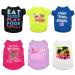 HYLYUN 6 Pieces Printed Girl Puppy Shirt - Soft Breathable Pet T-Shirt Puppy Dog Christmas Clothes Soft Sweatshirt for Small Dogs and Cats S Small(Chest: 13.0")