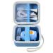 Case Compatible with Kids U Shaped Electric Toothbrush Toothbrush Storage Holder Carrying Organizer for Brush Heads Charging Cable and Accessories (Box Only) - Dinosaur Blue
