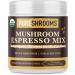 Adaptogenic Mushroom Espresso Coffee w/ Organic Lions Mane, Reishi & Cordyceps - Focus, Stress Relief, Energy & Immunity - Keto Friendly, Sugar Free, Super Premium Arabica & Robusta Beans, Immune Booster (Adaptogenic Coffee, 100 Grams)