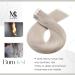 Moresoo White Blonde Tape in Human Hair Extensions 14 Inch - 20 Pieces/40g - #60A - Buy Online on GoSupps.com