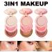 Erinde Mini Highlighter Bronzer & Blush Powder Palette Matte Shimmer Powder Makeup Tiny Face Palette with Mirror All in One Blendable Travel Friendly Cruelty Free 3 Colours #04 - Buy Online on GoSupps.com