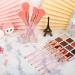 Kingtree 10PCS Crystal Handle Makeup Brush Set | Premium Synthetic Bristles | Cosmetic Brushes for Powder, Foundation, Blush, Eyeshadow | Pink - Buy Online on GoSupps.com