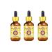 Dev Herbes Pure Wheat germ oil (Triticum vulgarian) with glass dripper natural therapeutic quality cold -pressed (Pack of Three) 100ml x 3 (10 oz) 100 ml (3 Pack)