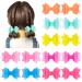 Water Hair Bows  Jelly Bow Hair Clip Solid Transparent Pool Bow Waterproof Hair Bows for Girls Teen Student Child (Yellow Blue)