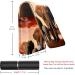Stylish Leather Lipstick Case Organizer with Mirror - Mini Lip Gloss Holder - African Grassland Elephant Design - Buy Online on GoSupps.com