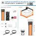 Foldylock Compact Bicycle Lock - Patented Lightweight High Security for eBike & Scooter - 85 cm Peach - Buy Online on GoSupps.com