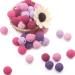 Kids Bead Kit - 50pcs Crochet Beads for DIY Teething Bracelet & Toy - Pink Lilac Series 20mm - Buy Online on GoSupps.com