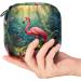 Flamingo Menstrual Pad Storage Bag - Portable Sanitary Napkin Organizer for Women and Teen Girls - Multicolored - Buy Online on GoSupps.com