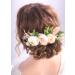 Kercisbeauty Pink and White Hair Comb Prom Girl Floral Headpiece Wedding Brides Bridesmaids Flower Headband Handmade Soft Headband Flower Girl