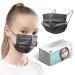 HARD 100 pcs Medical Grade Face Masks Type IIR EN14683 Made in Germany 99% BFE Face Covering Non-Sterile mouth & nose Protection comfortable Earloop Mask Kids - Black Children 100 pieces Black