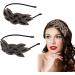 ericotry Women Flapper Headpiece 1920s Rhinestone Headband Retro Beaded Leaf Art Deco Hair Accessories for Costume Cosplay Party (Blue) - Buy Online on GoSupps.com