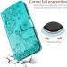 Buy Magon Embossing Flower Leather Case for Samsung Galaxy S22 Plus - Full Body Protection Flip Cover with Card Compartment in Blue - Buy Online on GoSupps.com