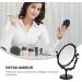 SHERCHPRY Vintage Rotary Mirror - Black Oval Makeup Mirror for Bathroom and Bedroom - Buy Online on GoSupps.com