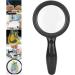 Portable 5X 10X Handheld Handheld Handheld Reading Magnifier for Reading LED for ES Repair Observation Full of Stars - Buy Online on GoSupps.com
