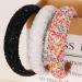 3Pcs Rhinestone Padded Headbands for Women - Wedding, Birthday, Prom, Pageant - Hair Accessories - Black, White, Multicolour - Buy Online on GoSupps.com