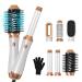 Hot Air Brush Yitrust 6 in 1 Hair Dryer Brush 2023 Negative Ionic Detachable Hair Styling Tool Set Round Hot Air Straightener Brush Volumizer Air Curler Wand Brush Blow Dryer Set 01-white-623