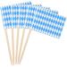 Sunshane Oktoberfest Picks Bavarian Flag Cupcake Topper Picks Toothpick Flags for Oktoberfest Party Decorations 2.56 x 1.38 Inches (Blue and White 200) 200 Blue and White - Buy Online on GoSupps.com