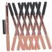 Didiseaon 12pcs Dual Purpose Eyeliner Eyebrow Makeup Pencil Cosmetic Bag Pencils Wood Miss Export Makeup Tools