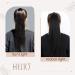 Hetto Real Hair Ponytail Extensions - 30cm Wrap Around 70g #1 Black - Natural Hair Recovery - Buy Online on GoSupps.com
