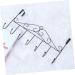 STOBAZA Office Coat Hanger 7 Over Door Towel Mounted Hooks Cloth Hanging Holder Clothes Hook Coat Rack No Trace Kitchen Hanger Black 43.00X23.00X5.00CM - Buy Online on GoSupps.com