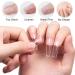 240pcs Short Almond & Square INPING Soft Gel Full Cover Nail Tips - French Acrylic Fake Nails for Manicure Salons - Pre-Shaped Mix Artificial Clear Gel Extensions with Box - Buy Online on GoSupps.com