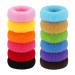 Boobeen 12 Pack Thick Hair Ties - Hair Ties for Thick Curly Hair Seamless Hair Bands Large Hair Elastics Ponytail Holders Coloured Thick Stretch Rubber Bands for Women 12 Pcs