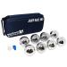 Big Game Hunters 8 Boules Set with rust protection and luxurious carrier bag made of canvas - robust 8 Boules set polished and engraved official size