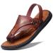 Men's Bunion Orthotic Slippers/Stylish Toe Separate Flat Flip Flops/Soft Ease Hallux Valgus Orthopedic Sandals/Suitable for Ease Pain Relief Hallux 6.5 Brown