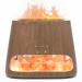 Salking 2-in-1 aroma diffuser & salt range Pakistan light flame effect diffuser for essential oils diffuser cool fog humidifier with 3-brightness 150ml dark wood