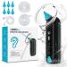 Wash Ear Cleaner Water Powered Ear Cleaner Electric Ear Cleaning Kit with 4 Pressure Modes Safe & Effective Ear Irrigation Flushing Kit with 6 Spray Nozzle Bule and Black