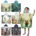 Aiorber Children's Bathing Poncho with Hood | 76x76cm Microfiber Towel | Ultra Soft & Absorbent Beach & Shower Towel | Perfect for Kids Ages 5-10 - Green Design - Buy Online on GoSupps.com