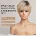 EMMOR HD Lace Front Pixie Cut Human Hair Wig with Bangs - Layered Short Blonde Wig for White Women - Buy Online on GoSupps.com