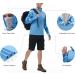 FISHEAL Men's Performance Fishing Hoodie Shirt - UPF 50+ Camo Long Sleeve with Face Mask, Sparkling Blue Camo - Size Large - Buy Online on GoSupps.com