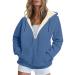 Coat plush jacket hoodie jacket oversize winter coat ladies hoodie hooded sweater winter color variants transition jacket warm outdoor loose slim fleece buffer coat with hooded winter coat plush jacket blue 5xl