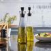 Bivvclaz Glass Olive Oil Dispenser - 18 Ounce Oil and Vinegar Cruet with Drip-Free Spout | Airtight Silicone Cap for Easy Kitchen Decor | Easy to Clean | Black Transparent - Buy Online on GoSupps.com