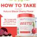 Buy Beet12 Organic Beet Root Powder with Vitamin B12 - Nitric Oxide Booster & Black Cherry Flavor | 30 Servings - Buy Online on GoSupps.com