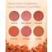 6 Colors Matte Blush Palette with Brush Set Contour Eyeshadow Highlighter Multiuse Makeup Palette for Cheek Long-lasting Waterproof Silky Texture High Pigment Rose Embossed Blusher for Women Gift-02 - Buy Online on GoSupps.com