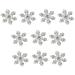 Stand Out With 10pcs 3D Alloy Snowflake Embellishments Fashionable Decorations X1227