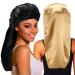 2PCS Long Satin Braids Bonnets - Gold Black Silk Adjustable Sleep Cap for Women - Large Size for Long Curly Hair - Buy Online on GoSupps.com
